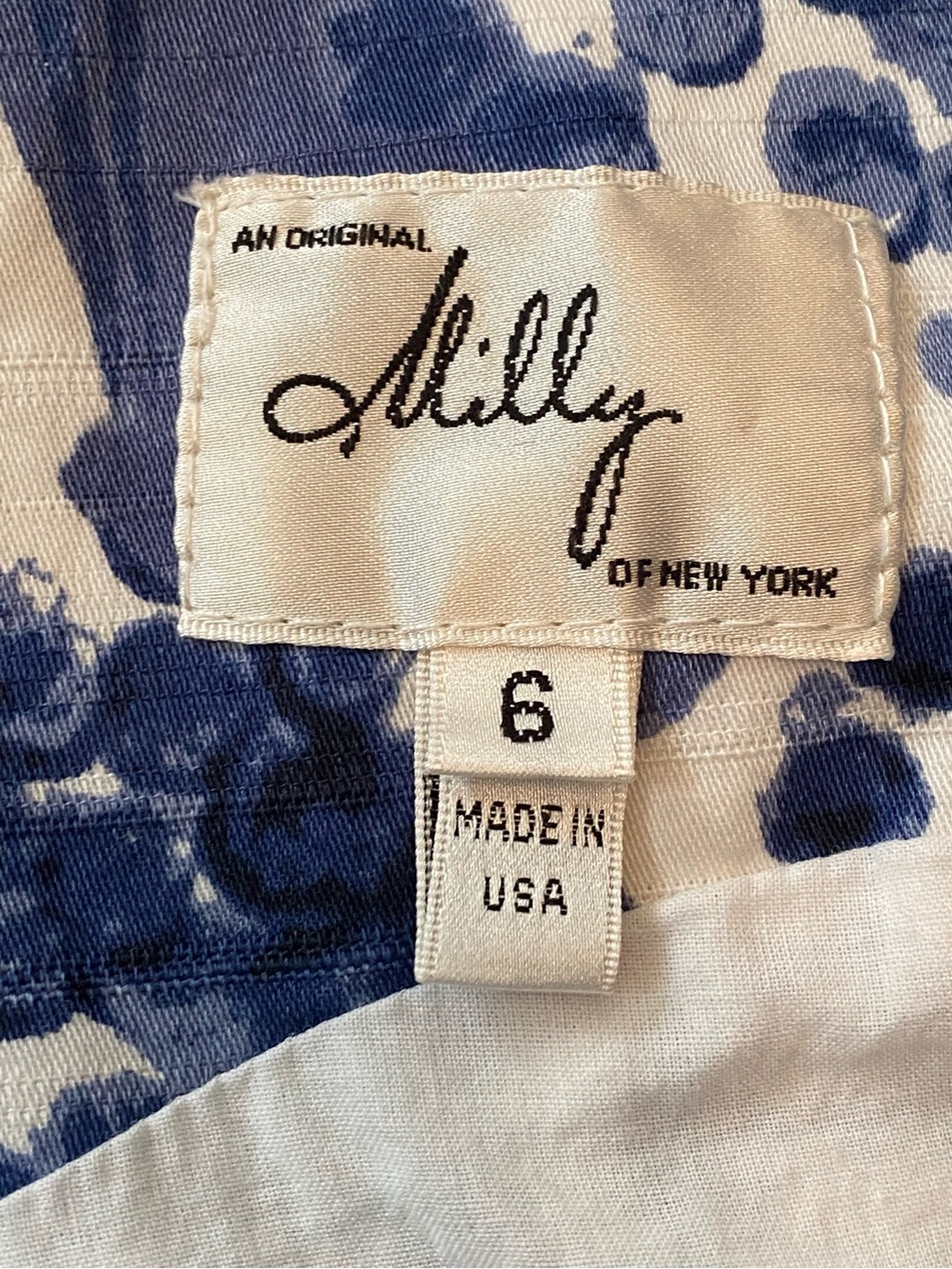 Milly Blue and White Floral Midi Dress - Picture 7 of 12